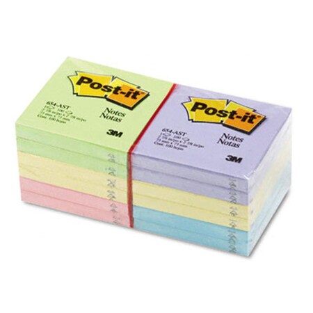 Post-It Sticky note Notes 3 x 3- Five Pastel Colors- 100-Sheet Pads, 12PK PO31928